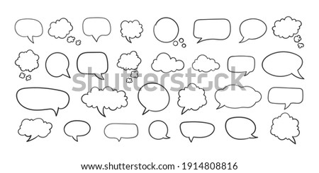 Collection of empty speech bubbles. Comic speech bubble. Retro empty comic bubble. Vector illustration