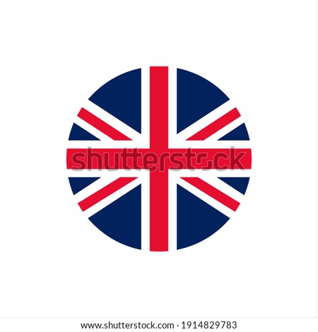 UK flag icon flat design Royalty-Free Stock Photo #1914829783