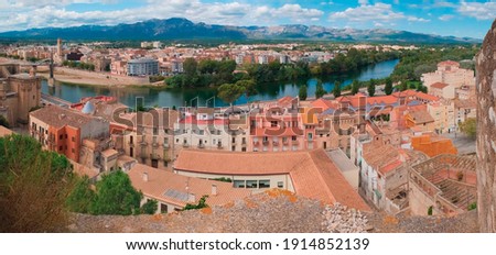 Panoramic photography of the city of Tortosa, Catalonia, Tarragona