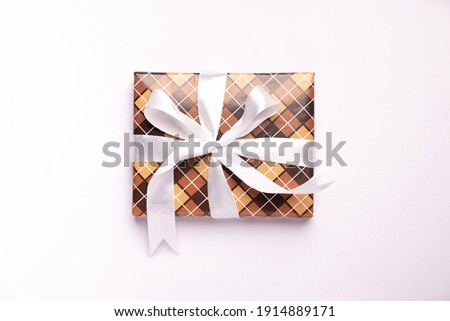 Gift box isolated stock image.