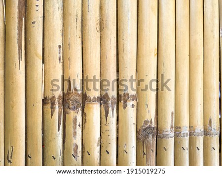 Bamboo wall as the background texture