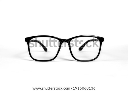 Black Eye Glasses Isolated on White background Royalty-Free Stock Photo #1915068136