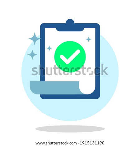 done, all tasks have been completed concept illustration flat design vector eps10, simple and modern graphic element for empty state app or web ui Royalty-Free Stock Photo #1915131190