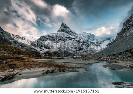 wild landscape in Val d'Herens, Valais Royalty-Free Stock Photo #1915157161