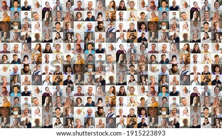 Collage with many business people portraits Royalty-Free Stock Photo #1915223893