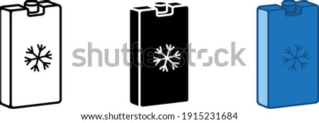 Ice Freezer Blocks icon, Cooler Bag Reusable icon, vector Royalty-Free Stock Photo #1915231684