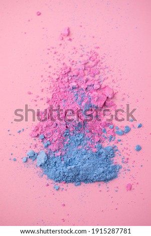Blue and pink background made with crayons