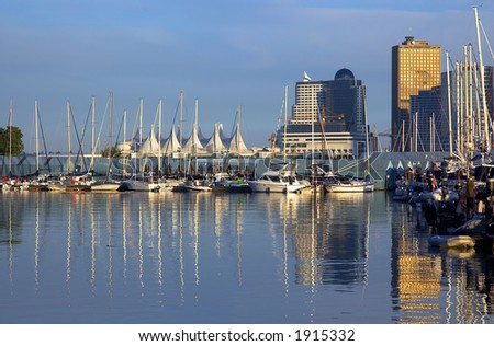 Sailboats parking in front of Canada Place. More with keyword group14g
