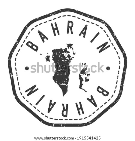 Bahrain Map Stamp Retro Postmark. Silhouette Postal Passport. Seal Round Vector Icon. Badge Vintage Postage Design.