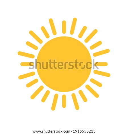 Sun icon for graphic design projects Royalty-Free Stock Photo #1915555213