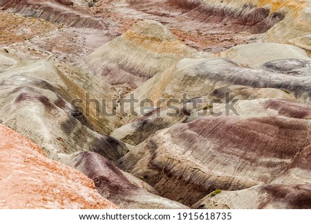 Badlands of the Painted Desert in Petrified Forest National Park, Arizona.
