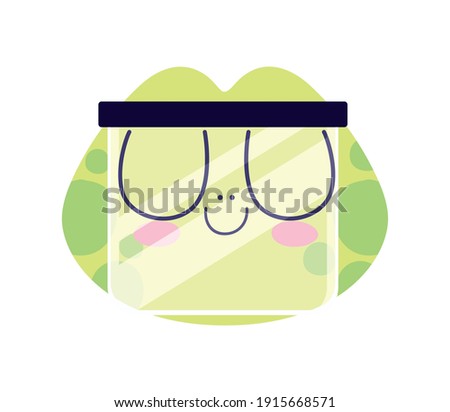 cute turtle with safety mask vector illustration design