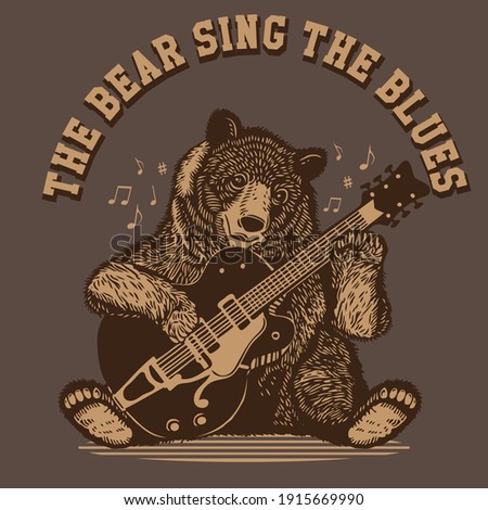 The Bear Sing the Blues and Playing Guitar