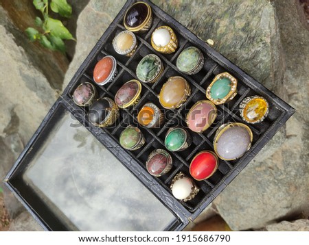 Rings made from special stones that taken in several area around the central sulawesi