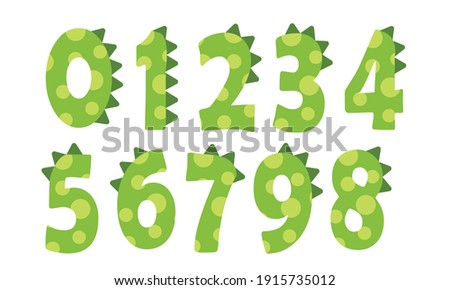 Dinosaur Theme Birthday Party Spots And Spikes Numbers Vector And Clip Art
