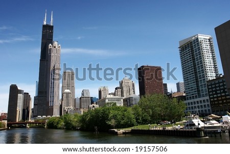 Chicago Cityscape in Spring