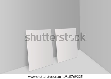 white and grey with light Wall background for multiply product presentation with room and gradient photo template