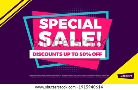 Special Sale Discounts Up To 50% Off Shopping Background Label