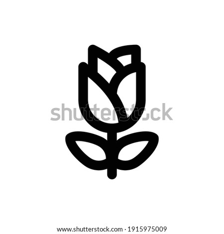 flower icon line style vector