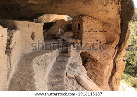 Gila Cliff Dwellings National Monument in New Mexico, USA Royalty-Free Stock Photo #1916115187