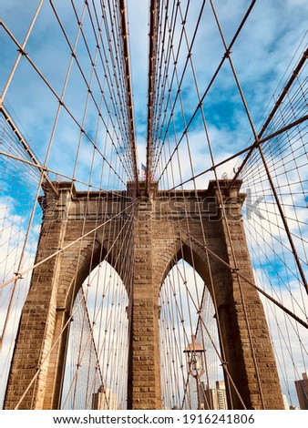 Brooklyn Bridge on a sunny day in october