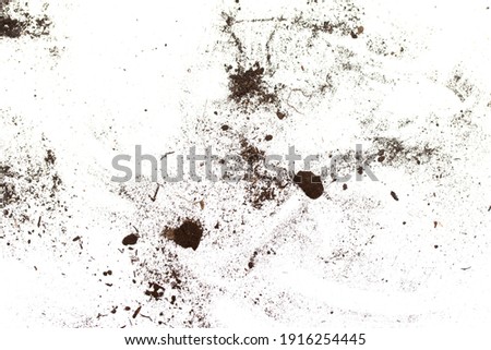 dirt spots earth on white background Royalty-Free Stock Photo #1916254445