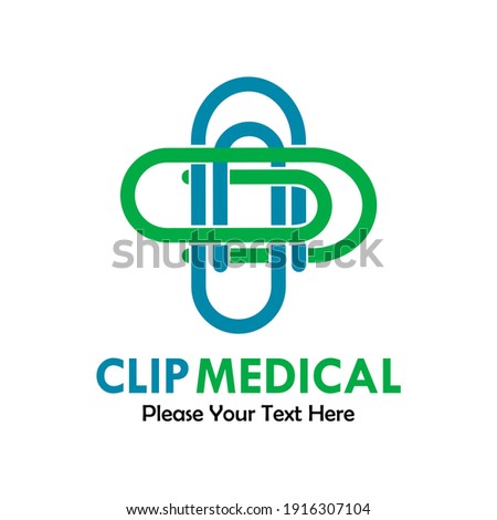 Clip medical logo template illustration