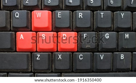 close up view of keyboard button