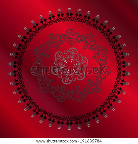 Seamless texture on red background. Vector illustration.