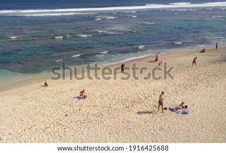 Melasti Beach is a beautiful beach in Bali, Indonesia.