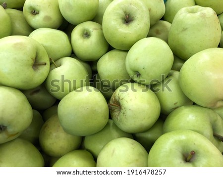 Macro photo fruit green apple. Stock photo green apples fruit background