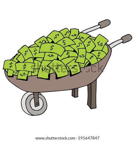 An image of a money wheelbarrow.