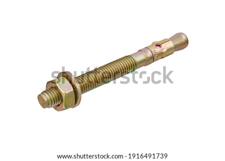 Metal anchor bolt, photo stacking, cut out