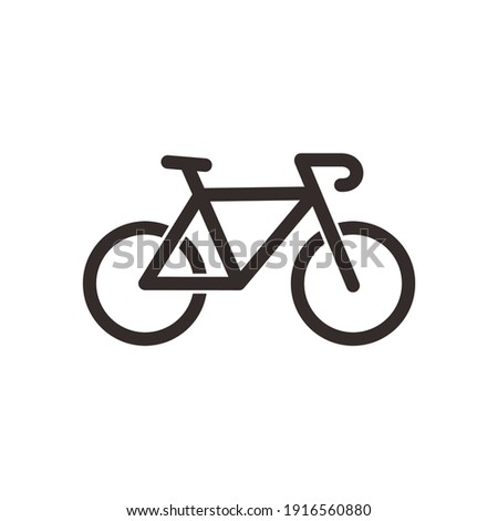 illustration of a bicycle icon or logo in a flat style