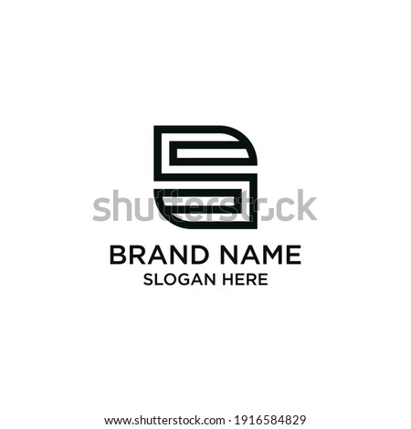 Initial Letter S Line Art Logo Design Inspiration