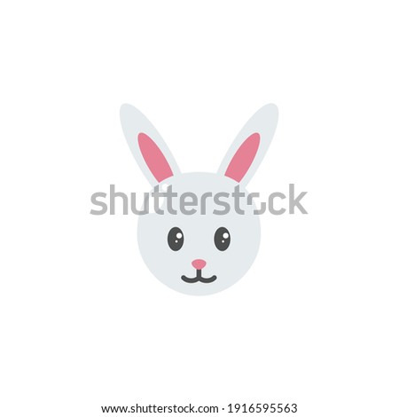 Icon Illustration of Rabbit Zodiac Flat Design - Chinese Zodiac Vector Illustration