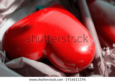 
red heart form, valentine day concept. for the celebration of great loves.