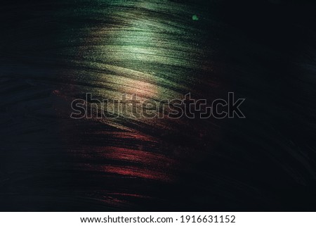 Beautiful abstract surreal brush smear green light pastel dark magic. Background pattern for design. Macro photography view. Royalty-Free Stock Photo #1916631152