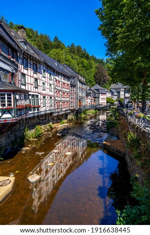 Timbered Houses in Monschau, Eifel, Germany 
