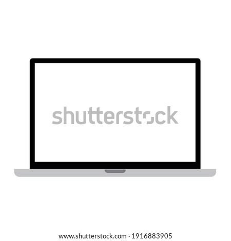 Clip art of simple laptop