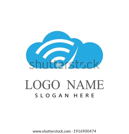 internet cable logo  and symbol design vector