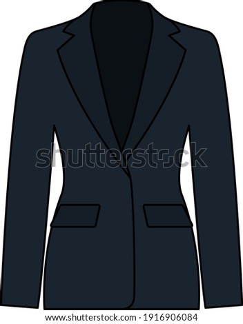 Business Woman Suit Icon. Editable Outline With Color Fill Design. Vector Illustration.