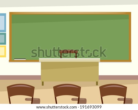 Illustration Featuring a Clean and Empty Classroom