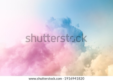 Clouds with pastel color can be use as background 