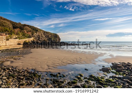 The beach at East Portholland Cornwall England UK Europe