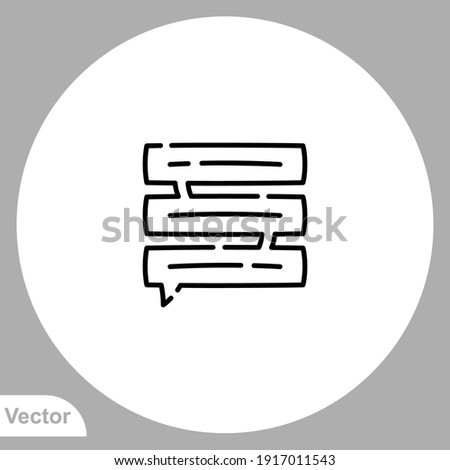 Speech bubble icon sign vector,Symbol, logo illustration for web and mobile