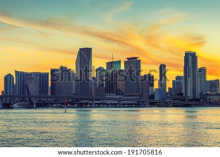 View of Miami, special photographic processing