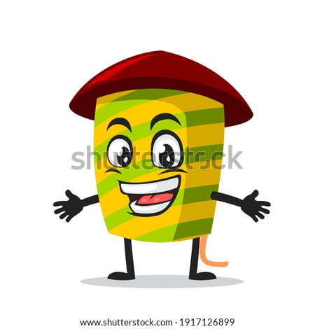 vector illustration of firework mascot or character open hand