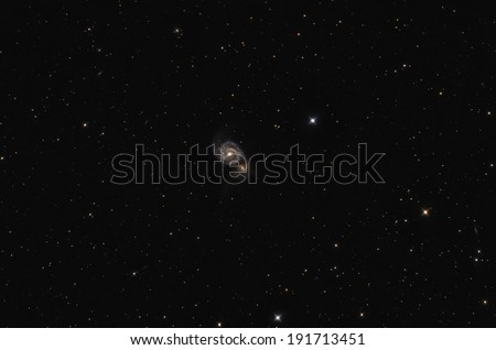 Whirlpool Galaxy in star field