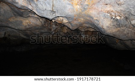 interior view of underground natural cave